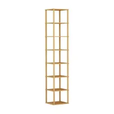 Artiss Shoe Rack, Bamboo MDF 8-Tier, Pine, 25x23x134cm, Stackable Storage for 8 Pairs, Durable & Easy Assembly