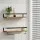 Artiss Melis Floating Wall Shelf Set of 2, Pine Wood & Black, 40cm, Stylish DIY Storage with 15kg Capacity