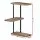 Artiss Faro Floating Wall Shelf, Solid Paulownia Wood, Rust Oak & Black, 26x13x43.7cm, 3-Tier, Customizable Storage