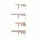 Artiss Set of 4 Floating Wall Shelves, Paulownia Wood, Corner Design, 40x29x13cm, Space-Saving with Sturdy Brackets