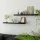 Artiss 90cm Black Floating Wall Shelf Set of 2, Paulownia Wood, Space-Saving, Easy Assembly, for Home Decor