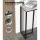 Artiss Console Table, Marble Effect, 100cm x 30cm x 78cm, White, Industrial Style, Durable & Space-Saving Design