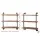 Artiss 3-Tier Rustic Industrial Pipe Shelf, Pine Wood & Metal, 61x25x98.5cm - DIY Display for Home, Office & Cafe Decor