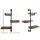 Artiss Floating DIY Pipe Shelf IVAN - 3 Tier Rustic Industrial Design | Adjustable Timber & Metal with Mounting Kit