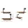 Artiss Floating DIY Pipe Shelf 3 Tiers IONA – Industrial Rustic Timber and Metal, 85.5x25x111cm, Wall Mounted Shelving
