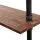 Artiss Floating DIY Pipe Shelf 3 Tiers IONA – Industrial Rustic Timber and Metal, 85.5x25x111cm, Wall Mounted Shelving