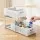 Artiss Under Sink Organiser 2 Tier Pull-Out Drawers with Removable Baskets Adjustable Dividers White 21cm