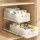 Artiss Under Sink Organiser 2 Tier Pull-Out Drawers with Removable Baskets Adjustable Dividers White 21cm