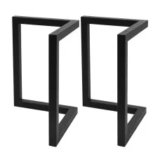 Artiss Industrial V-Shape Metal Table Legs Set of 2, 50x70cm, Black Iron, Rust-Resistant, DIY Furniture Upgrade