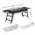 Grillz Charcoal BBQ Grill Smoker: Portable, Foldable, Stainless Steel, 60x22cm, Outdoor Camping with Extra Trays