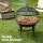 Grillz Fire Pit BBQ Grill with Mesh Lid and 48cm Stainless Steel Grate Charcoal Rack Fire Picker Wood Burning Outdoor