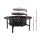 Grillz 3-in-1 Fire Pit BBQ Charcoal Smoker Portable Mesh Pit Outdoor Fireplace with Swivel Grills Tabletop
