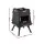 Grillz Portable Wood Burning Fire Pit BBQ Stove for Camping Outdoor Cooking and Picnics Black