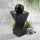 Gardeon Solar Water Feature: Twisted Fountain with LED Light Bird Bath, Durable Polyresin, Eco-Friendly, 85CM, Black