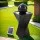 Gardeon Solar Water Feature: Twisted Fountain with LED Light Bird Bath, Durable Polyresin, Eco-Friendly, 85CM, Black