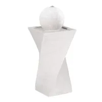 Gardeon 85CM Solar Fountain Bird Bath with LED Lights, Polyresin Twist Design, Maintenance-Free, Indoor/Outdoor Use