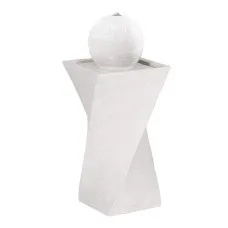 Gardeon 85CM Solar Fountain Bird Bath with LED Lights, Polyresin Twist Design, Maintenance-Free, Indoor/Outdoor Use