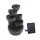 Gardeon Solar Fountain Water Feature 51cm 5-Tier Cascading Bowls Grey with Lithium Battery and Solar Panel