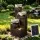 Gardeon Solar Fountain 75.2cm 4.5W Three Tier Cascading Bowls Warm LED Brown