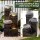 Gardeon Solar Fountain 75.2cm 4.5W Three Tier Cascading Bowls Warm LED Brown