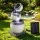 Gardeon Solar Fountain 52cm Three-Level Cascading Bowls 2W 6V 200L/h Water Feature with Built-In Battery Grey Beige