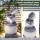 Gardeon Solar Fountain 52cm Three-Level Cascading Bowls 2W 6V 200L/h Water Feature with Built-In Battery Grey Beige