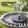 Gardeon Solar Fountain Pump Bird Bath Water Feature 17cm 165L/h 2.5W 7V Nine Spray Heads Black