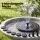 Gardeon Solar Fountain Pump for Bird Bath 17.4cm 165L/h 2.5W Nine Spray Heads LED Lights Black