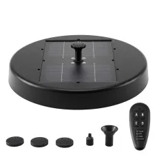 Gardeon Solar Fountain Pump 27cm 2.5W 250L/h Battery Backup LED Remote Black