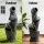 Gardeon Solar Fountain 3-Tier Cascading Water Feature with LED Lights, 80CM Grey, Polyresin, Indoor/Outdoor Use