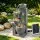 Gardeon Solar Water Fountain 80cm Four-Tier Cascading Design with LED Lighting and Battery Storage Grey