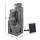 Gardeon Solar Water Fountain 80cm Four-Tier Cascading Design with LED Lighting and Battery Storage Grey