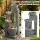 Gardeon Solar Water Fountain 80cm Four-Tier Cascading Design with LED Lighting and Battery Storage Grey
