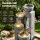 Gardeon Solar Water Fountain 80cm Four-Tier Cascading Design with LED Lighting and Battery Storage Grey
