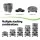 Green Fingers 5-Tier Vertical Garden Planter with Wheels and Auto Drainage System Grey Indoor Outdoor