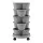 Green Fingers 5-Tier Vertical Garden Planter with Wheels and Auto Drainage System Grey Indoor Outdoor