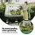 Green Fingers Elevated Metal Garden Bed Kit with Mini Greenhouse Cover, 116x60cm, Rustproof Galvanised Steel, Trellis