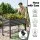 Green Fingers Mobile Raised Garden Bed 115cm with Wheels and Storage Shelf Monument Charcoal