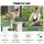 Green Fingers Mobile Elevated Garden Bed Kit, Galvanised Steel, 115x60x81cm, Locking Wheels, Storage Shelf, 100KG Load