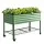 Green Fingers Mobile Elevated Garden Bed Kit, Galvanised Steel, 115x60x81cm, Locking Wheels, Storage Shelf, 100KG Load