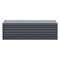 Green Fingers Galvanised Garden Bed 320x80x77cm - Durable, Rustproof Planter Box for Herbs, Vegetables & Flowers