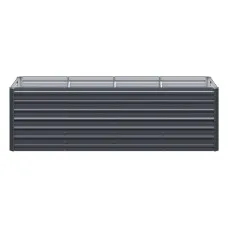 Green Fingers Galvanised Garden Bed 320x80x77cm - Durable, Rustproof Planter Box for Herbs, Vegetables & Flowers