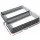 Green Fingers 2x Raised Garden Bed 210x90cm - Galvanised Steel, Anti-Rust, Rounded Edges, Aluminium Grey, Durable