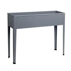 Green Fingers Elevated Garden Bed 100x80x30cm - Galvanised Steel, Anti-Rust, Safe Edges, Perfect for Herbs & Veggies