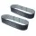 Green Fingers 2x Raised Garden Beds 240x80x42cm Oval Galvanised Steel Planter Boxes, Rustproof, Aluminium Grey