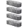 Green Fingers 4 Pack Raised Garden Bed Kit 240cm Oval Galvanised Steel with Safety Edging Gloves and Pegs