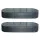 2x Green Fingers Galvanised Raised Garden Bed 320x80x42cm Oval Planter Box, Rustproof Steel, Aluminium Grey