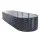 2x Green Fingers Galvanised Raised Garden Bed 320x80x42cm Oval Planter Box, Rustproof Steel, Aluminium Grey