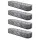 Green Fingers 4-Piece Raised Garden Bed Kit 320cm Oval Galvanised Steel with Safety Edging Aluminium Grey