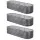 Green Fingers 3 Piece Raised Garden Bed Set 240cm Galvanised Steel Oval Planters with Safety Edging